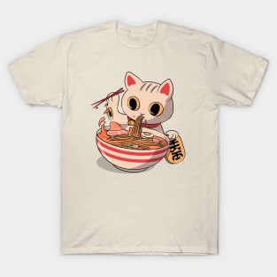 Even Cat Loves Ramen T-Shirt